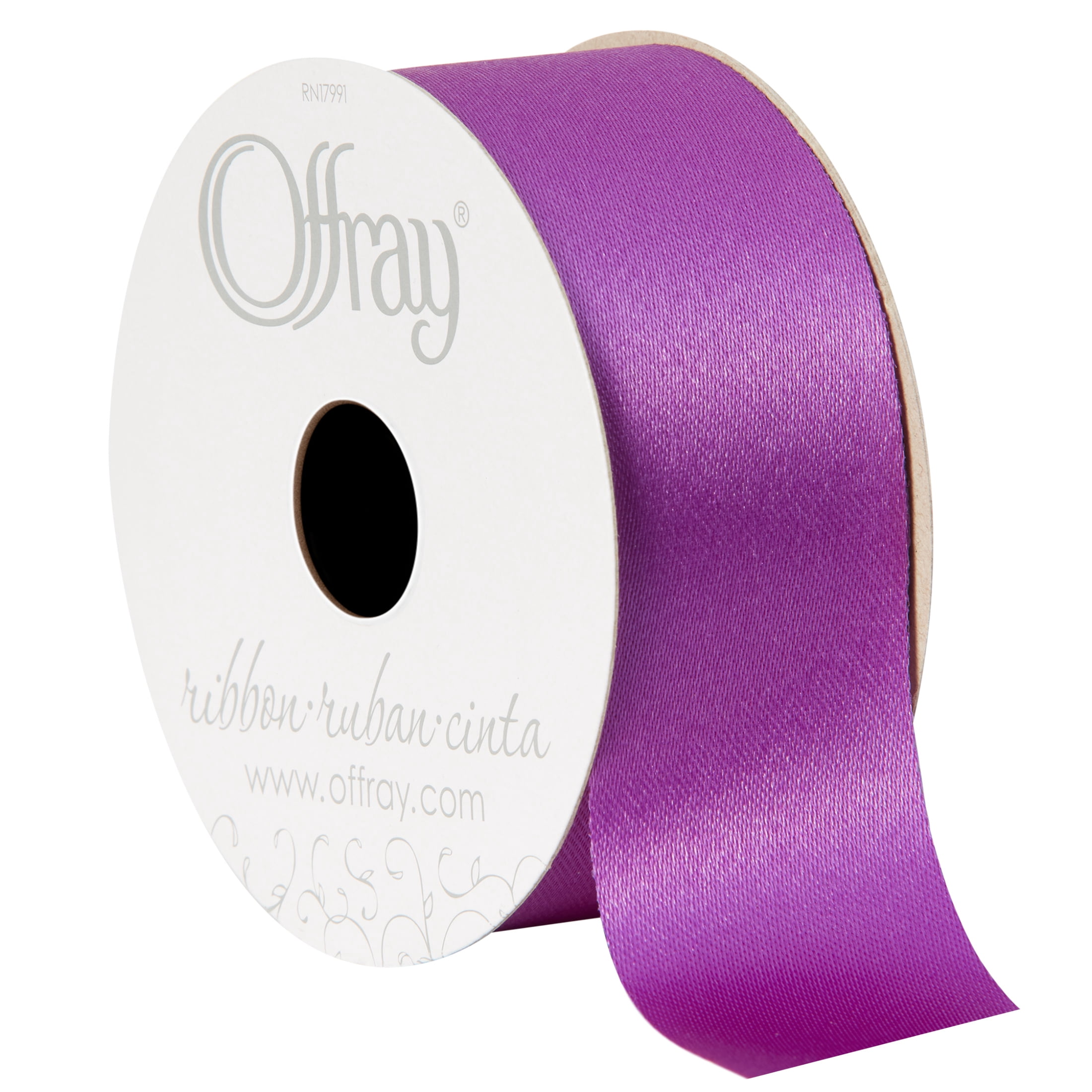 (4 pack) Offray 1.3125 inch purple seamaid ribbon, 21 ft.