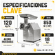 thumbnail image 2 of Molino Carne 12800 W GUTSTARK HOME 1 Hp Moledora Carniceria Uso Rudo, 2 of 8
