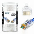 thumbnail image 1 of Conector de paso RJ45 Cat6, paquete de 200 ZOERAX para UTP, 1 of 8