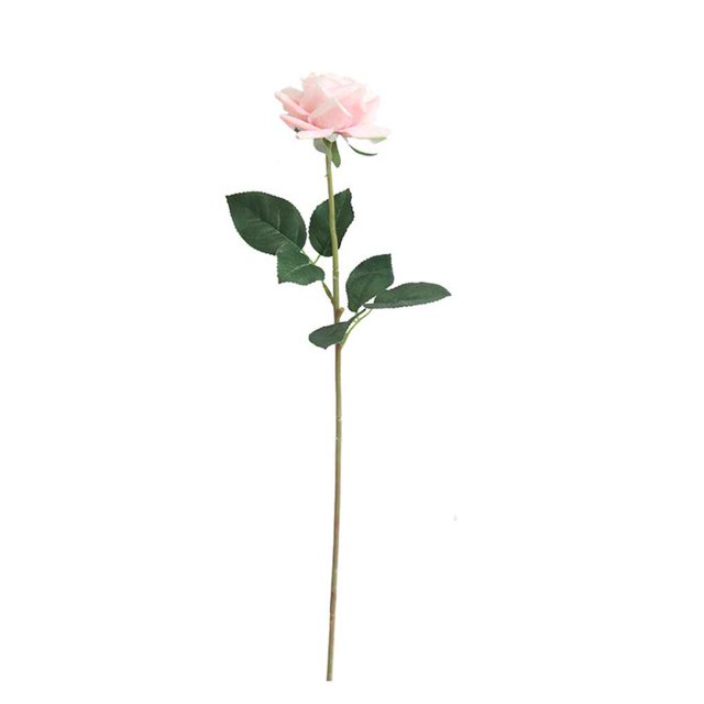 Yuarrent Rosa Artificial Ramo Falso Seda Flores de Boda Fiesta Jardín Hogar Kits de decoración para fiestas rosa leche Yuarrent JJ16225-04