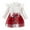White, variant on EnJoCho Kids Fall Outfit Toddler Girls Ruffles Long Sleeve Ribbed T Shirt Tops Plaid Prints Bow Tie Skirt Outfits Little Child Trendy Fall Winter Clothing Set