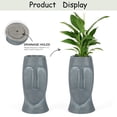 thumbnail image 3 of Joveco 13.8 H Face Planter Pot Indoor/Outdoor Decorative Flower Pot Concrete Planters with Drainage for Plants, Succulents, Flowers, and Cactus, 3 of 8