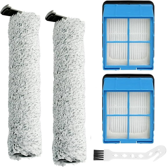 Replacement Parts for BISSELL 3882 3883 3970F 3967F CrossWave OmniForce & OmniFind Vacuum Cleaner, 2 Brush Roller 2 HEPA Filters 1 Cleaning Brush Tool