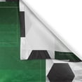 thumbnail image 3 of Ambesonne Soccer Kitchen Curtains, Football Field Goal, 55"x39", Black White Green, 3 of 3