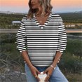 thumbnail image 2 of Sexlip V-Neck Long Sleeve Casual Sweatshirt Fleece Relaxed Fit Soft Comfortable Top for Winter Daily Wear Women's Clothing Fashionable Lifestyle Essential Black S, 2 of 6