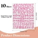 thumbnail image 2 of Paquete de 760 10 Hojas de Stickers de Letras Brillantes Autoadhesivos Color Rosa, 2 of 6