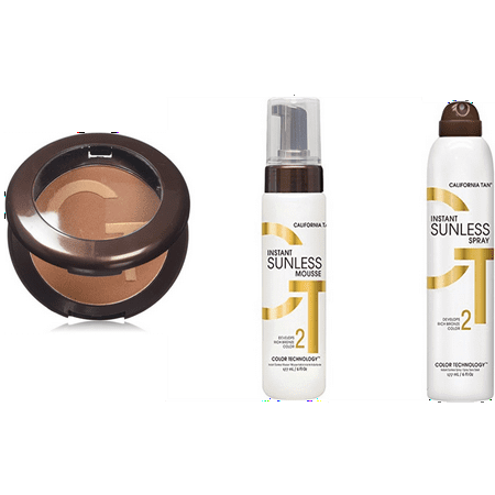 California Tan INSTANT Complete Self Tanning Kit with Spray, Mousse and Sunkissed Bronzer
