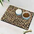 thumbnail image 3 of Leopard and Flowers Pet Mat - Tropical Themed Dog Bowl Pad - Absorbent & Non-Slip Base - Large Coverage for Messy Drinkers, 3 of 3