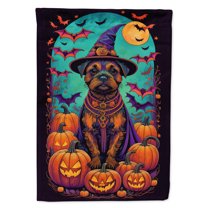 Border Terrier Witchy Halloween House Flag