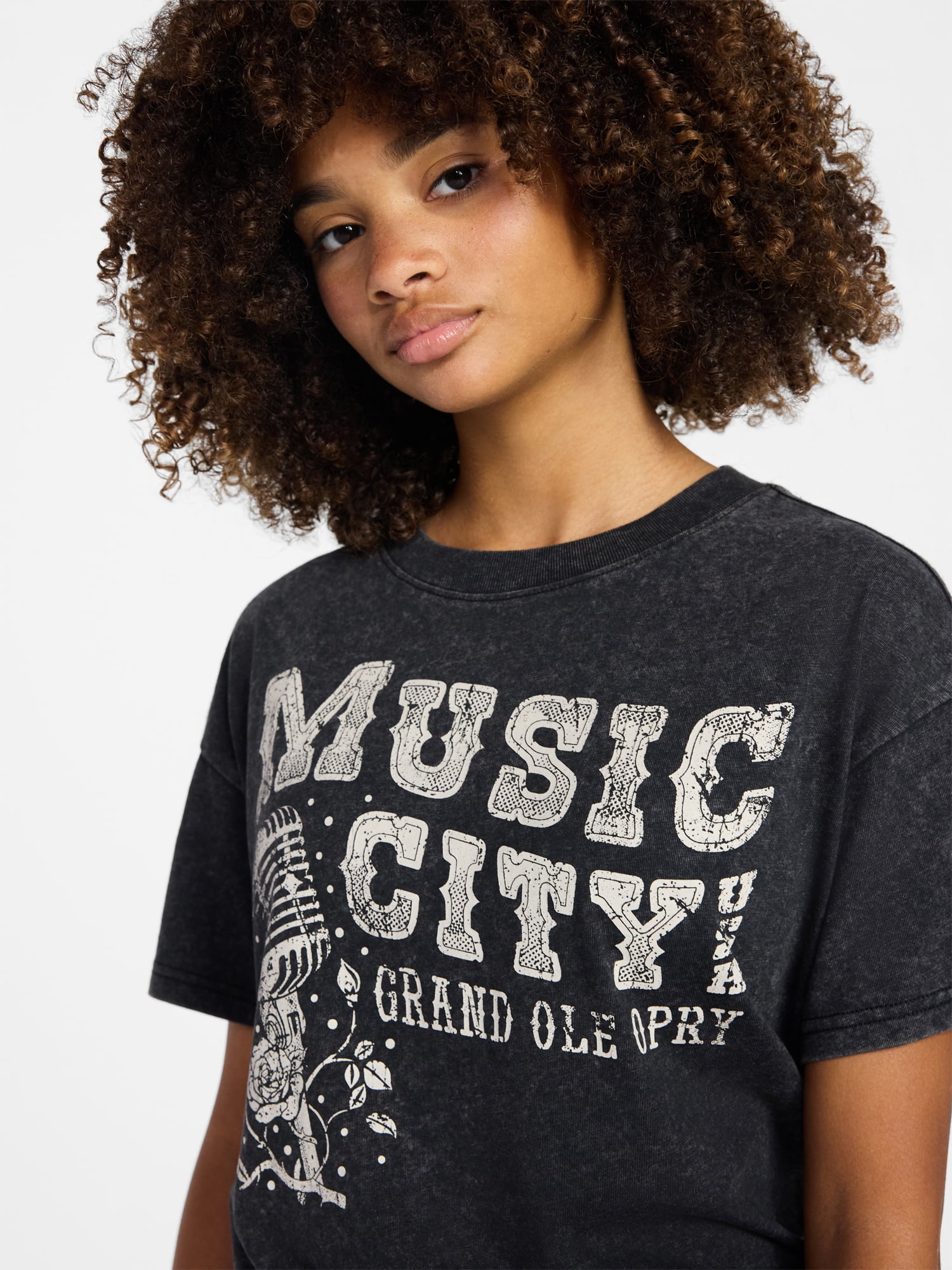 Weekend Academy Girls Oversized Graphic Tee with Short Sleeves, Sizes 4-18