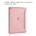 thumbnail image 3 of Mosiso Slim Fit Frosted Case for iPad 10.2" 7th Generation 2019 Released, PU Leather Smart Stand Cover Auto Sleep Wake Protective Case for Apple iPad 10.2 Inch (A2197/A2198/A2200), Rose Gold, 3 of 7