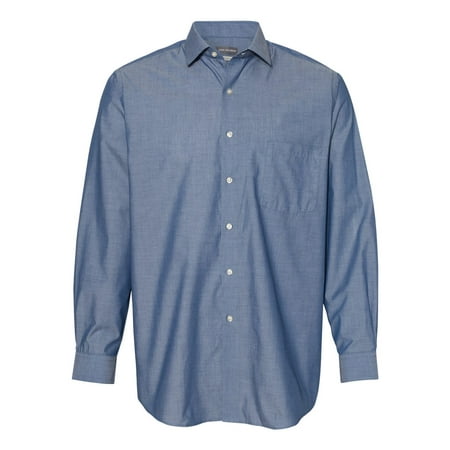 Van Heusen Men Chambray Spread Flex Collar Shirt