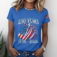 thumbnail image 5 of NMMUED 4th of July Shirts Women Patriotic 250 Years of Freedom Usa Flag Graphic Tee 1776 2026 Independence Day Summer Casual Apparel Blue XL, 5 of 6