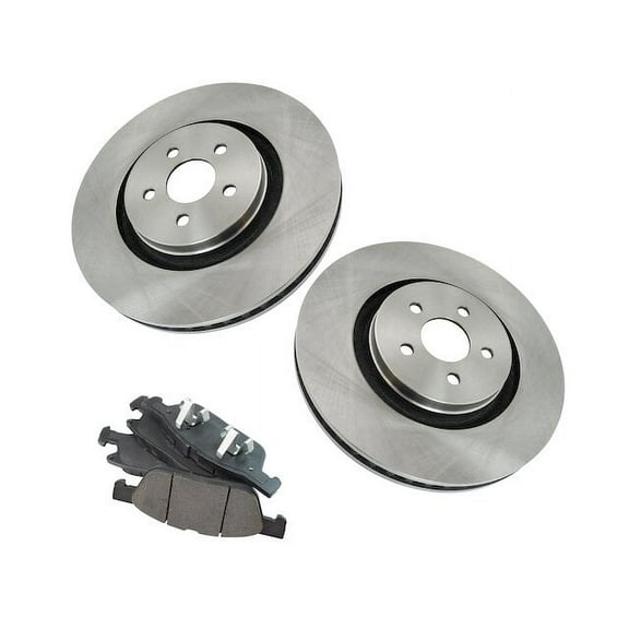 Front Brake Pad and Rotor Kit - Compatible with 2015 - 2018 Ford Edge AWD 2016 2017