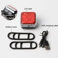 thumbnail image 2 of letairis Feu Arrière de Vélo Rechargeable Réglable Sans Fil Lampe de Bicyclettes Sécurité Feu Arrière de Cyclisme Antidérapant Réflecteur d'Avertissement Rouge, 2 of 6