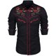 thumbnail image 1 of Camisa de hombre nueva Camisa occidental Estampado floral Solapa Calle Manga larga Botones Diseñador de ropa Estilo occidental, 1 of 6