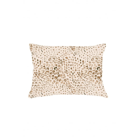 Brown Cheetah Velvet Pillow 14x20 Down
