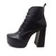 thumbnail image 2 of Bota Dasalo Negra De Agujeta Con Plataforma Para Mujer, 2 of 4