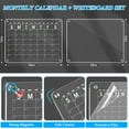 thumbnail image 6 of 2 Pack 12"x16" Acrylic Magnetic Dry Erase Board Calendar for Fridge, Clear Monthly Planner Whiteboard for Refrigerator with 6 Color Markers, Planning Board for Events/Business Meetings/Shopping List, 6 of 8