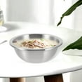thumbnail image 2 of Juego de 2 tazones de acero inoxidable para mezclar ensaladas, de diseño sencillo, fáciles de limpiar, de anidación profunda para cocina con tapa., 2 of 6