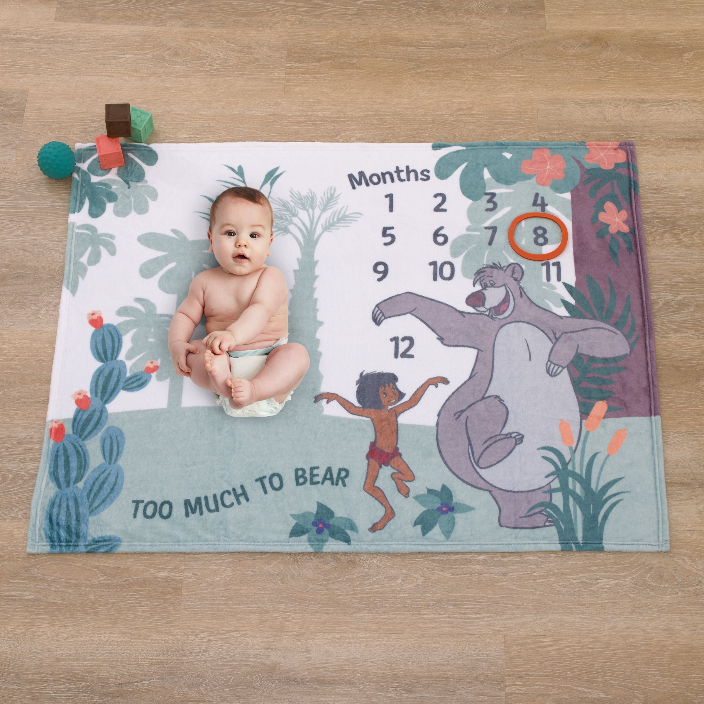 Disney Jungle Book Photo Op Milestone Baby Blanket