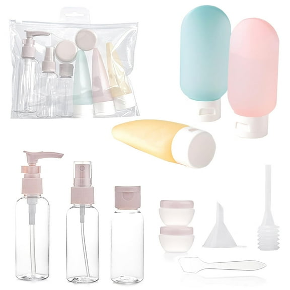 ZOUYUE 12 Pieces Shampoo Travel Bottles,TSA Approved Traveling Travel Size,Leak Proof Silicone Squeezable Spray Bottles Jars Travel Size Containers for Shampoo Conditioner Lotion Body Wash