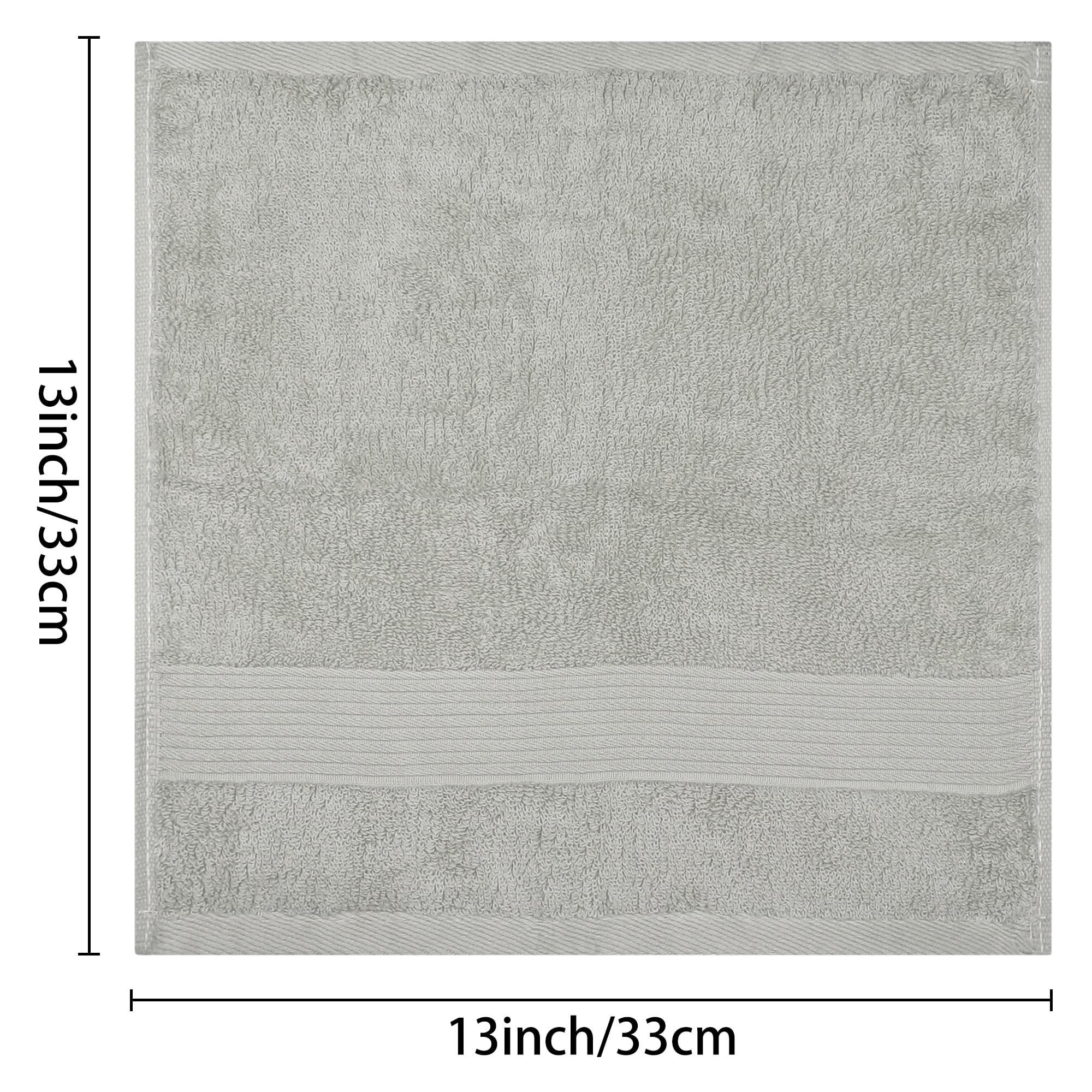 Unique Bargains Cotton Wash Cloths for Face Striped Face Cloths Highly Absorbent Towels Brown 4