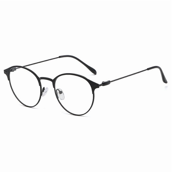 Retro Round Metal Eyeglass Frames for Square Faces, Full Frame Fashion Eyewear with a Classic Style