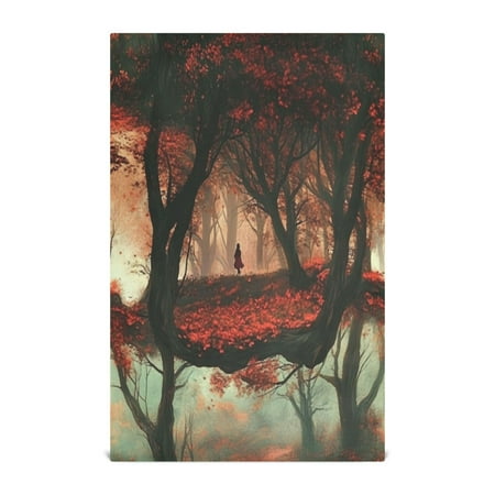 

Multi-Purpose Kitchen Towels 28x18 Inch Dishcloths with Hanging Loop Decorative and Practical Towels for Kitchen Dining Autumn Forest