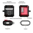 thumbnail image 6 of Duo Shield Secure Lock Designed For Apple AirPods Generation 1 & 2 With Hook, Red/Black, 6 of 7