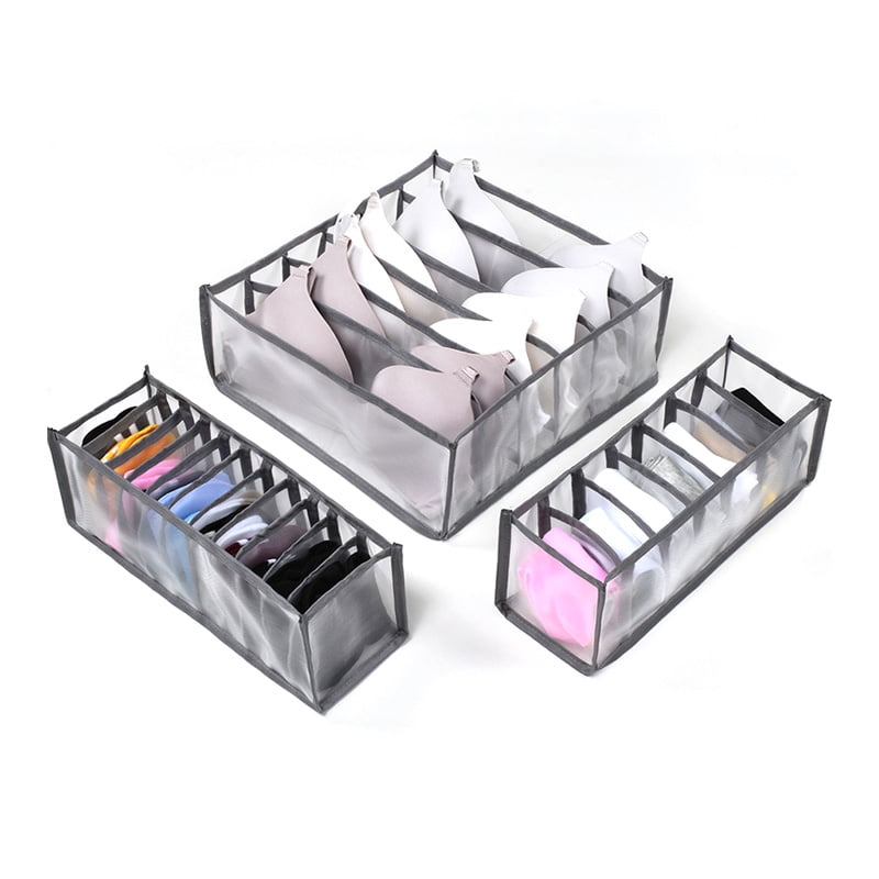 Details about   Underwear Socks Tie Storage Box Compartment Bra Drawer Closet Divider Organizer* 