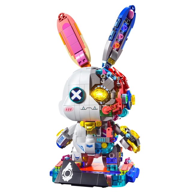 Set de construcción de conejo mecánico Xingya youpin 1377 piezas con LED