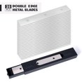 thumbnail image 5 of 2 Pack 6" Putty Knife Razor Blade Scraper Tool with Extra 25PCS Double Edge Metal Blades for Cleaning Paint, Caulk, Adhesive, Label, Decal, Sticker from Window, Glass, Tile, Floor, Stove Top, 5 of 7