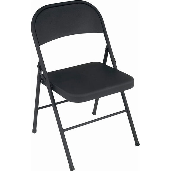 COSCO Folding Chair Steel Black - Indoor Storage - 4 Pack