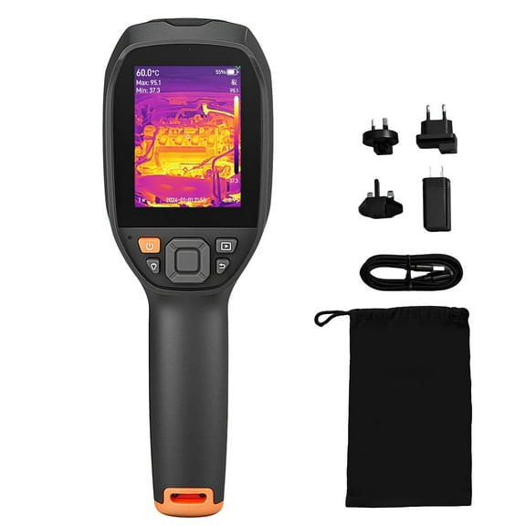 KFFKFF Professional Thermal Imaging Camera with Enhanced 512 x 384 Resolution, 3.45" LCD Screen, Infrared Imaging and 2MP Visual Camera, 25Hz Refresh Rate, Temperature Range -4°F to 1022°F