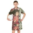 thumbnail image 6 of Kids Spirited Away Short Sleeve T-Shirt And Shorts Outfit Set Athletic Mesh Shorts Set for Boys, 6 of 7