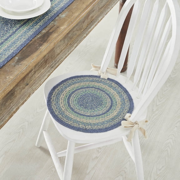 VHC Brands Jolie Jute Chair Pad 15 inch Diameter
