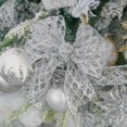 thumbnail image 3 of Miaocao White Glitter Ribbon for Christmas Tree 2-1/2" Diamond Mesh Wired Christmas Ribbon for Tree Decorations, Gift Wrapping, Bows, Wreath Supplies, Garlands- Continuous 10 Yards, 3 of 8