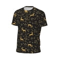 thumbnail image 6 of Wukai Christmas Gold Deers1 Print Men's Short-Sleeved Mesh T-Shirt,Quick-Dry Short Sleeve Workout T-Shirt-Medium, 6 of 8