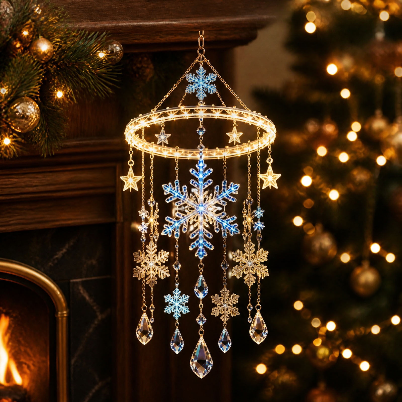 Christmas Tree Ornaments Festive Hanging Decorations for Holiday Parties and Home Decor Decorative Accents for Tree Wreath Fireplace Window Door Stair Railing and Gift Wrapping