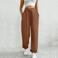 thumbnail image 2 of Sngxgn Wide Leg Pant Slacks Work Office Pants for Women Cargo Pants(Coffee,S), 2 of 4