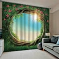thumbnail image 2 of ziyahi 2 Pcs Rideau de Douche Lavable Paysage Naturel Plante Rideau de Salon Salle de Bain avec Crochet pour Décoration Type L 2, 2 of 4