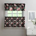 thumbnail image 2 of Kitchen Curtains and Valance Set 24 Inch Tier Pioneer Colorful Floral Curtains Small Drapes for Cafe Living Room Bathroom Farmhouse 3 Pieces Set Rod Pocket, 2 of 6