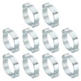 thumbnail image 1 of Unique Bargains 30 Pack 25-28mm Double Ear Hose Clamp, Galvanized Steel Crimp Rings, 1 of 6