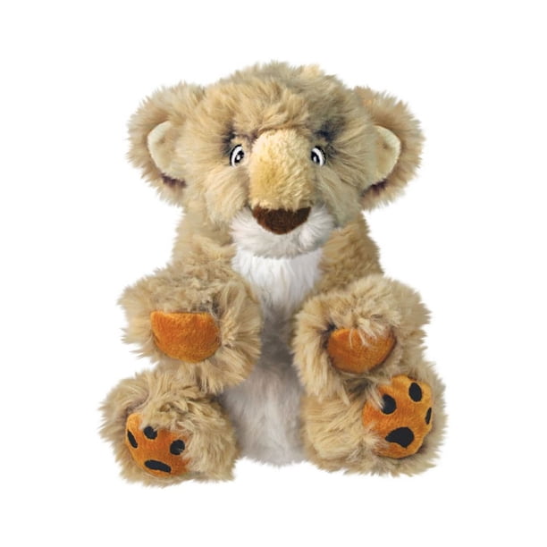 KONG - Juguete Ruidoso para Perros Comfort Kiddos Diseño León (Amarillo)