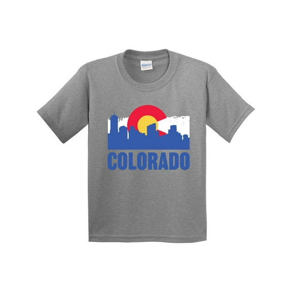 Inktastic Colorado Flag and Skyline Youth T-Shirt