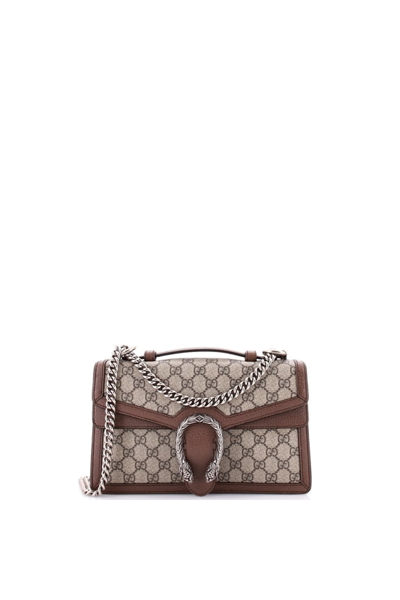 Pre-Owned Dionysus Top Handle Chain Bag GG Coated Canvas Small By Rebag