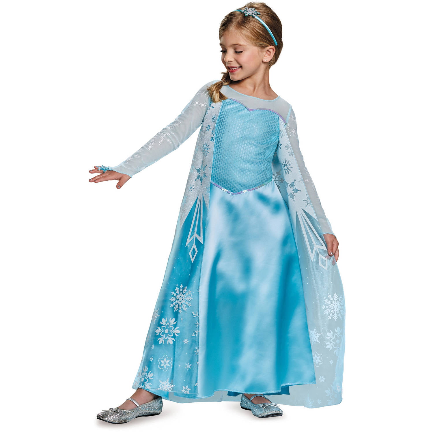 Disney Frozen Elsa Deluxe Child Halloween Costume - Walmart.com ...