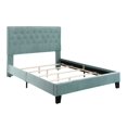 thumbnail image 5 of Wallace & Bay Transitional Velvet Tufted Platform Bed, Queen, Blue, 5 of 5