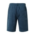 thumbnail image 3 of Gbsyewxs Mens Shorts Elastic Waist Solid Color Pull On Loose Athletic Summer Shorts For Men Blue, 3 of 6